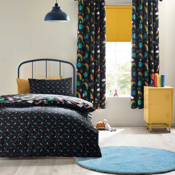 Rainbow Rockets Children's Bedding Lansfield Reverse Image