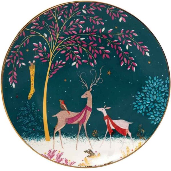 Sara Miller Woodland Tales Deer and Robin Plate