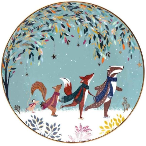 Sara Miller Woodland Tales Skaters Plate