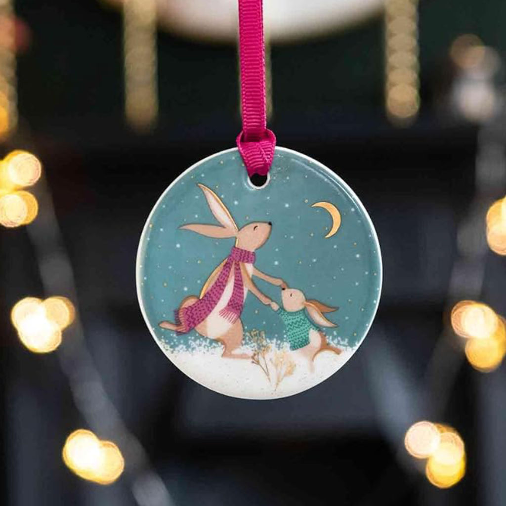 Addobbo Natalizio In Ceramica Con Donnola – Decorazione Per Albero Di Natale Rotonda Multicolore 7 Cm - 5