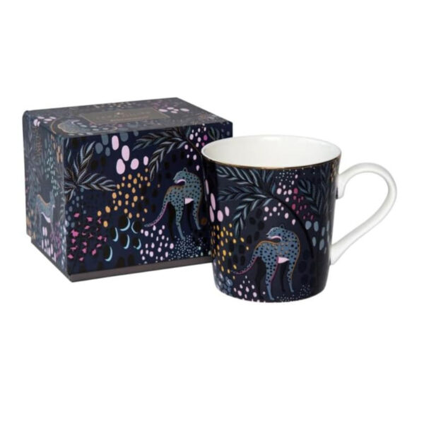 Sara Miller London Mug Midnight Leopard