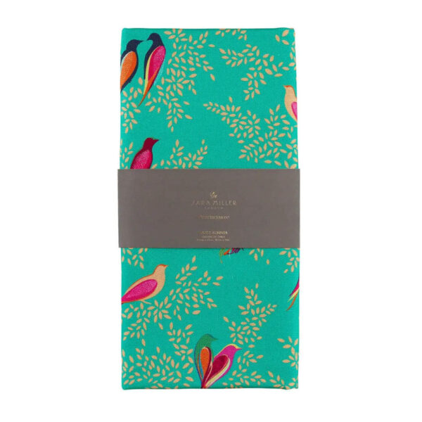 Sara Miller Table Runner In Green Cut Out Image