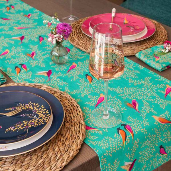 Sara Miller Table Runner In Green Main Image