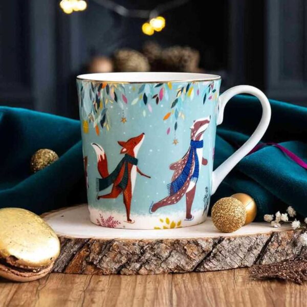 Sara Miller Woodland Tales Skaters Mug