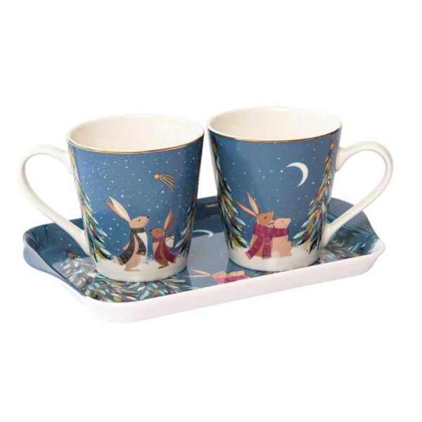 Woodland Tales Festive Mug & Tray Set Sara Miller Cut Out Image 2