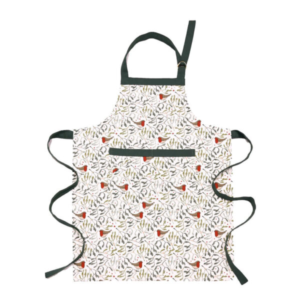 Robin Mistletoe Christmas Kitchen Textiles Apron