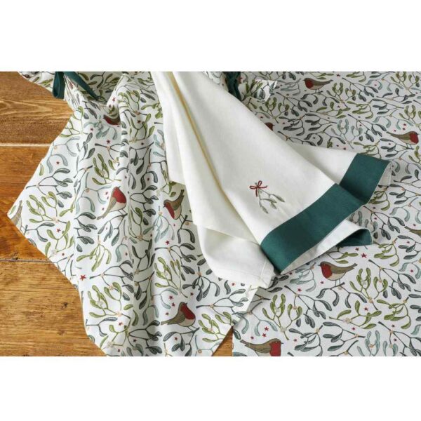 Robin Mistletoe Christmas Kitchen Textiles