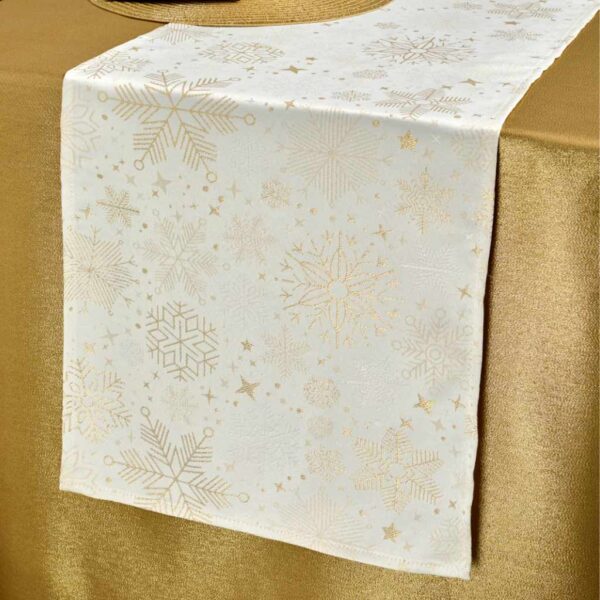 Snowflake Gold Table Runner