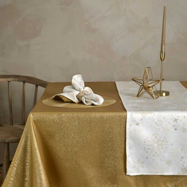 Snowflake Gold Table Runner By Walton & Co