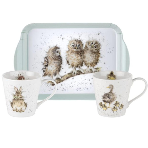 Wrendale Mug & Tray Set Birds