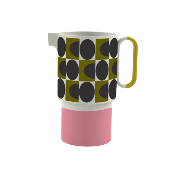 Orla Kiely Pitcher Vase Spot Square Oval Pink