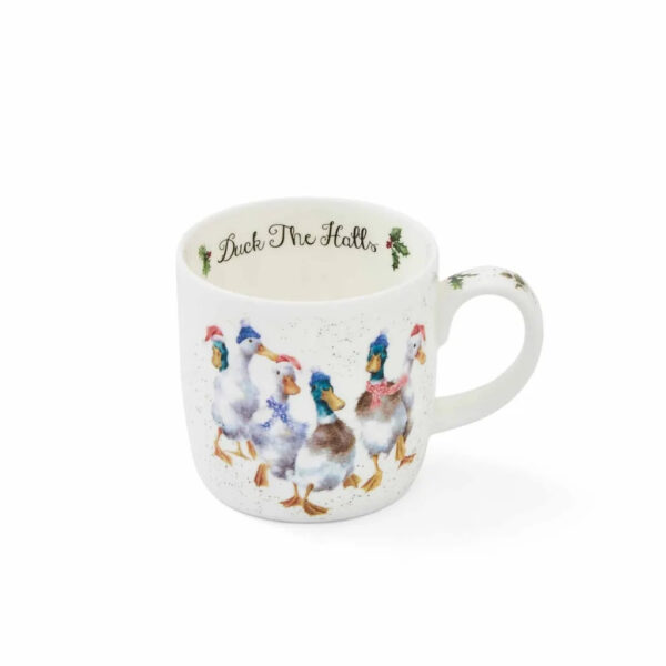 Wrendale Christmas Large Mug Duck The Halls
