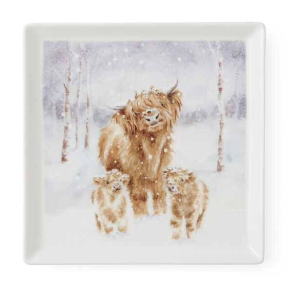 Wrendale Highland Star Square Plate Close Up Image