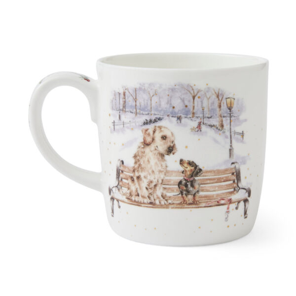 Winter Walks Wrendale Large Mug Reverse Image