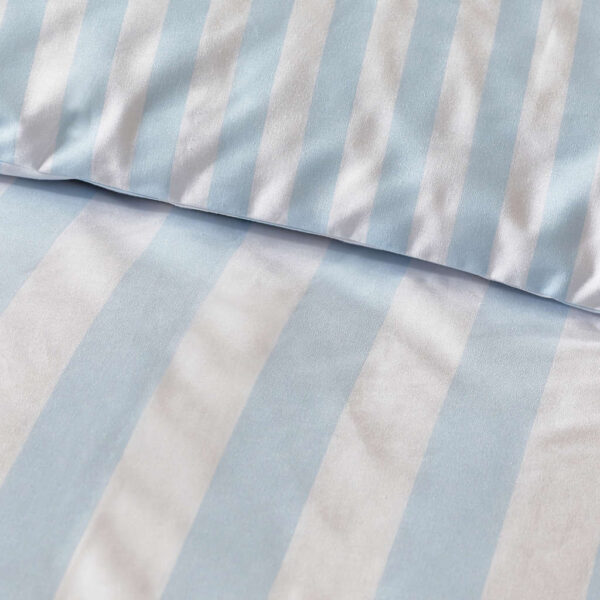Sassy B Stripe Tease Blue Duvet Cover Set Close Up Image