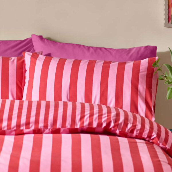 Sassy B Stripe Tease Red Pillowcases