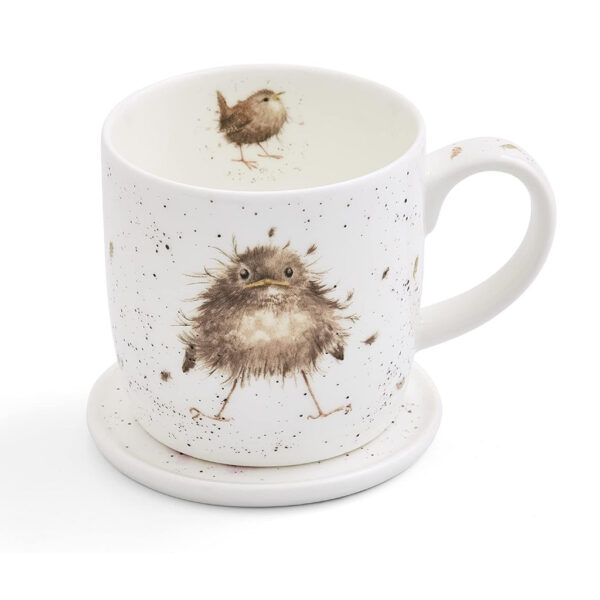 Wrendale Mug And Coaster Flying The Nest