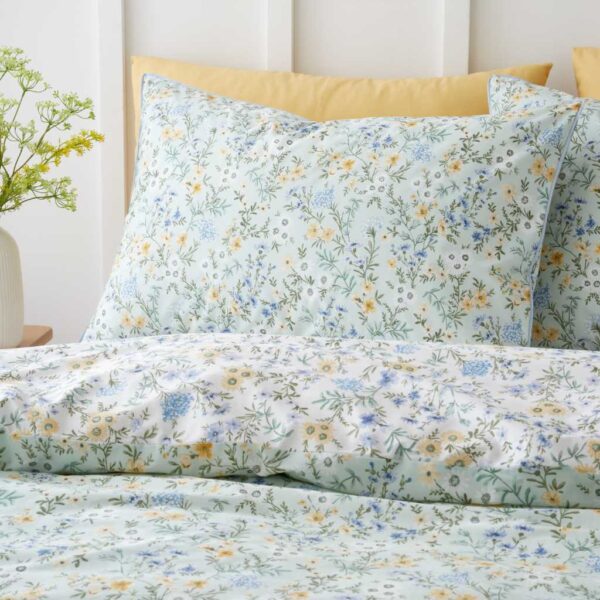 Ditsy Floral Green Bedding Pillowcase Image