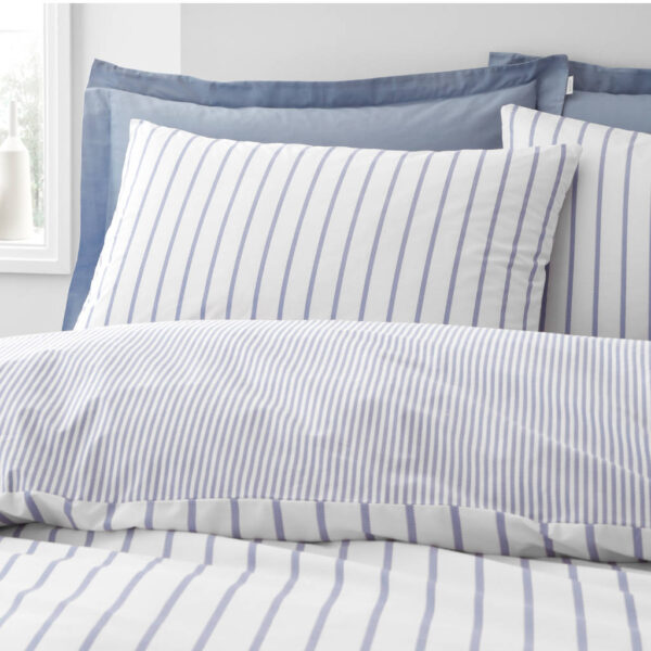 Hampton Stripe Blue Bedding Pillowcase Image