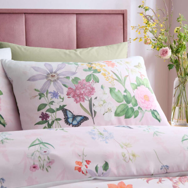 RHS Enchanted Butterfly Garden Pink Pillowcase