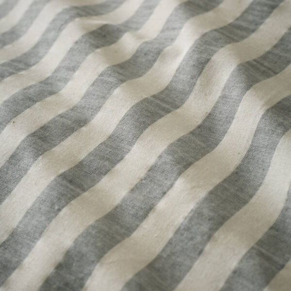Woven Stripe Grey Bedding Detail Image