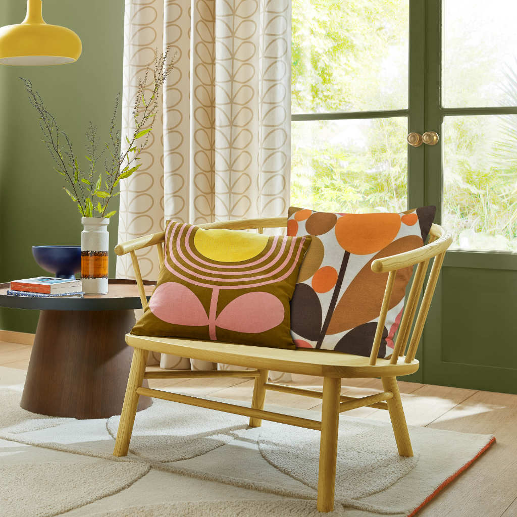 Bubble Flower Sienna Cushion By Orla Kiely