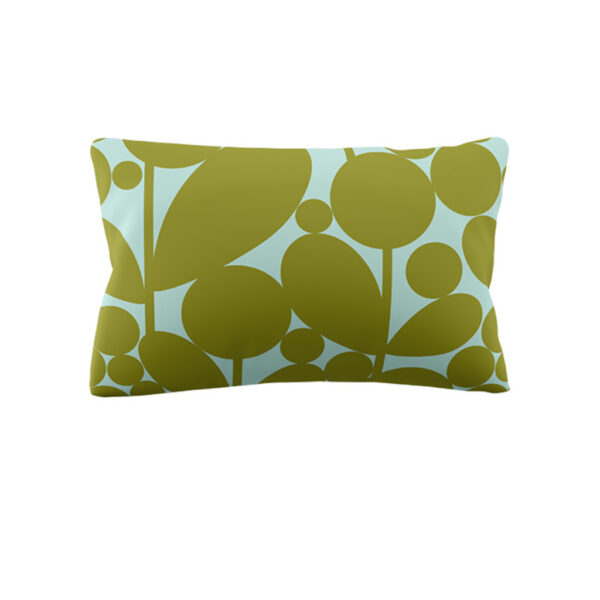 Orla Kiely Bubble Flower Aqua and Seagrass Pillowcase