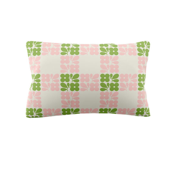 Orla Kiely Floret Check Dill Pink Pillowcase