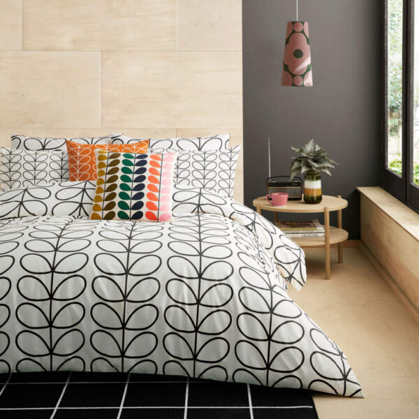 Orla Kiely Linear Stem Charcoal Duvet Cover Set