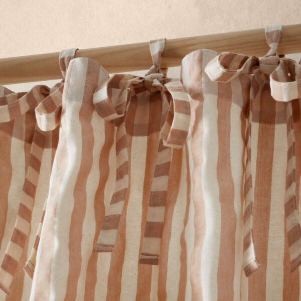 Zanzibar Clay Voile Yarn Panel Header Ties Close Image