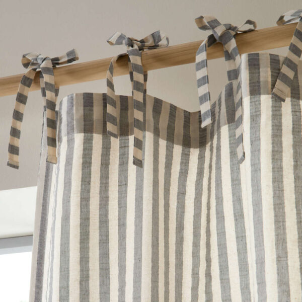 Zanzibar Grey Voile Yarn Panel Header Tie Image