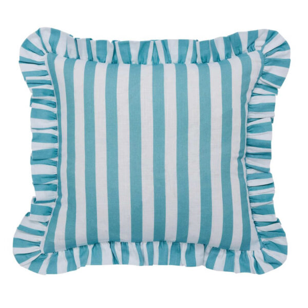 Helena Springfield Foxglove Candy Stripe Aqua Cushion