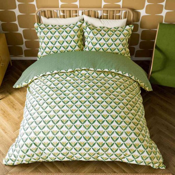 Scion Tulip Trellis Lemon Duvet Cover Set Looking Overhead