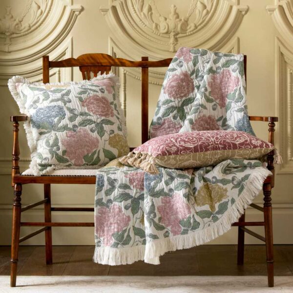 Historic Royal Palaces Throw Albert Jacquard Multi Throw and Cushion