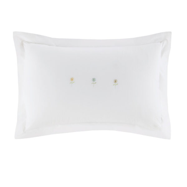Sophie Allport Embroidered Sunflowers White Oxford Pillowcase