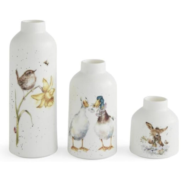 Wrendale Designs Vase Set of 3 Close Up Image