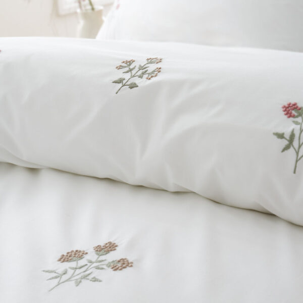 Bianca Embroidered Cotton Bedding Adeline Close Up Image