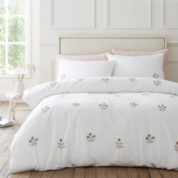 Bianca Embroidered Cotton Bedding Adeline Main Image