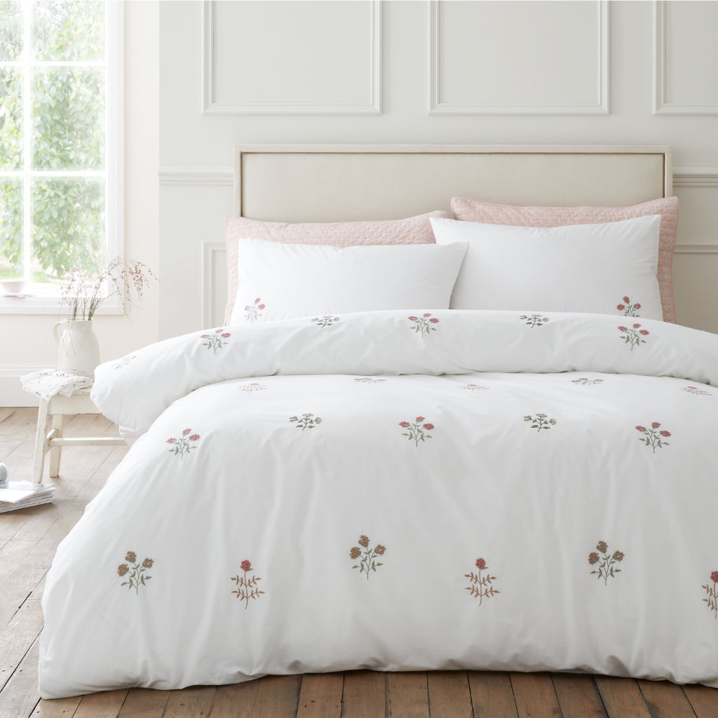 Bianca Embroidered Cotton Bedding Adeline Main Image