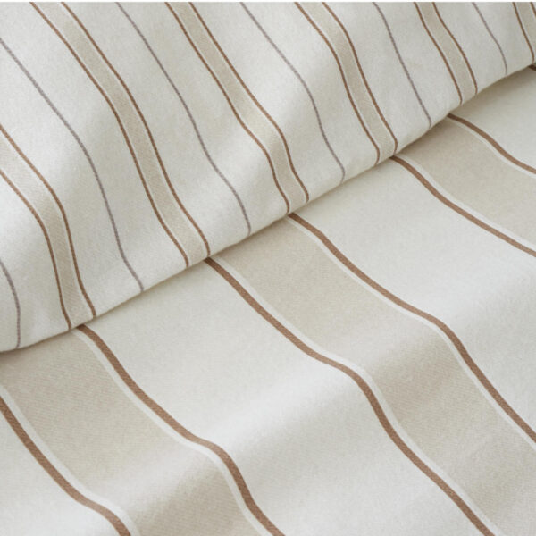 Brushed Regal Stripe Bedding Natural Detail Image Bianca