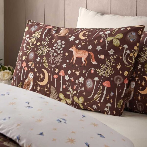Catherine Lansfield Enchanted Twilight Chocolate Duvet Cover Set Pillowcases