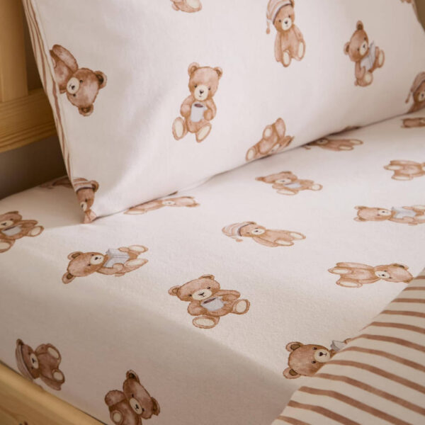 Catherine Lansfield Brushed Teddy Bear Fitted Sheet