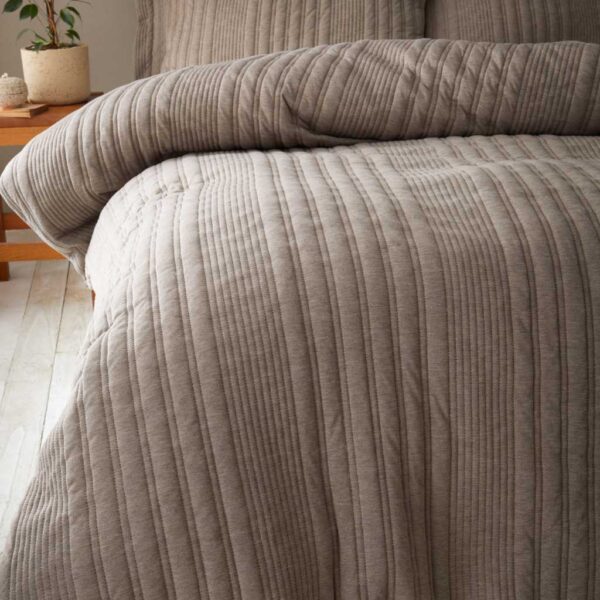 Tamba Jersey Stripe Mole Duvet Cover Set Close Up Image