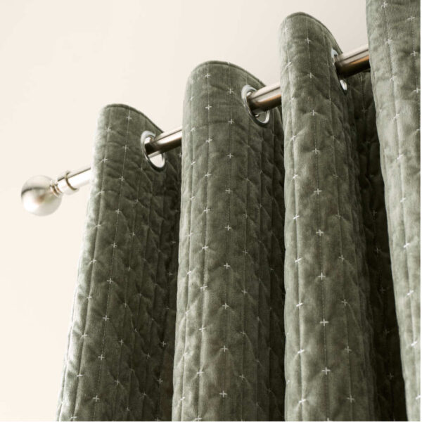 Attica Velvet Green Curtains Bianca Header Image