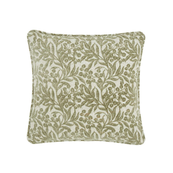 Chenille Leaves Green Cushion Bianca Cut Out Image