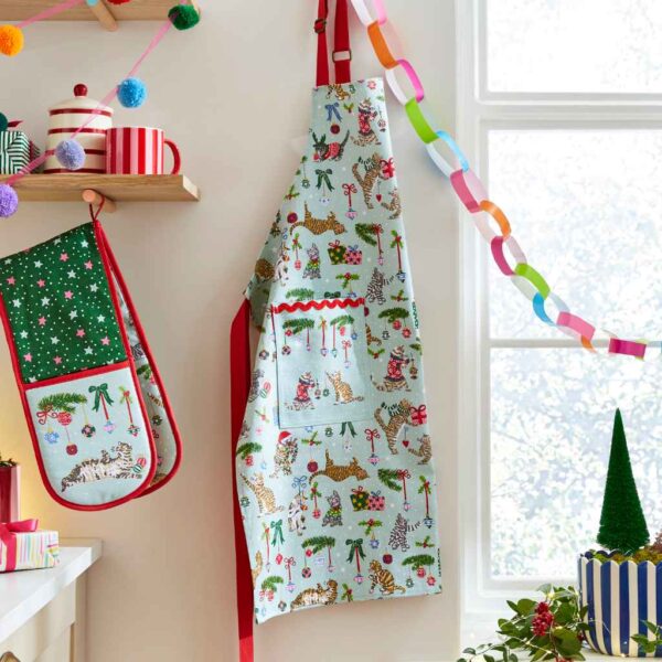 Christmas Cats Cotton Apron