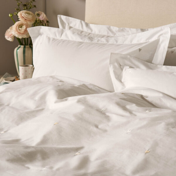 Sophie Allport Love Hearts Embroidery Bedding Close Up Image