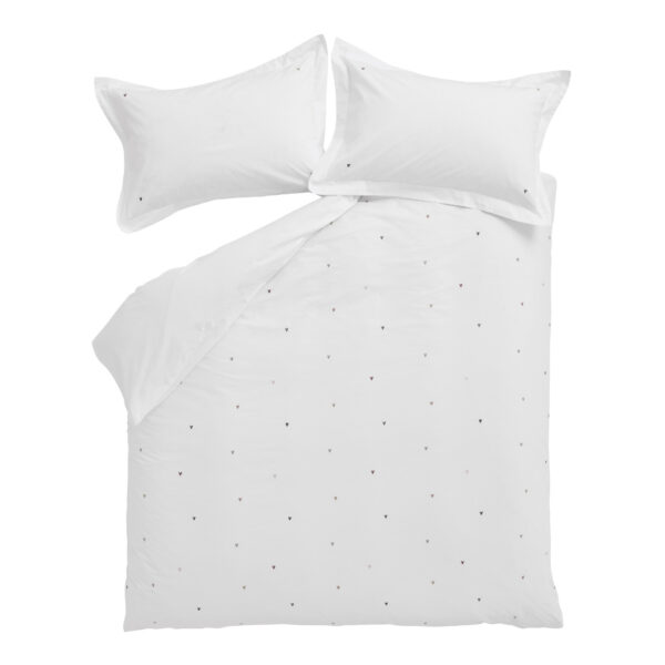 Sophie Allport Love Hearts Embroidery Bedding Overhead Image