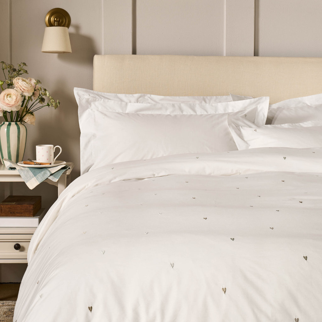 Sophie Allport Love Hearts Embroidery Bedding
