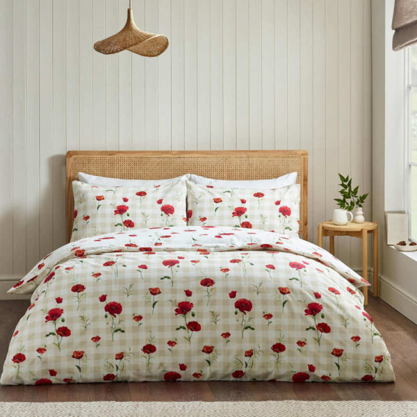 Poppy Red Duvet Cover Set